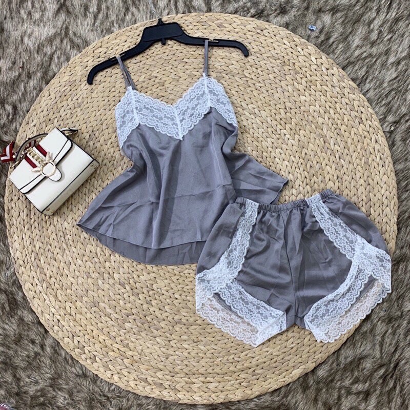 Set bộ satin lụa phối ren | BigBuy360 - bigbuy360.vn