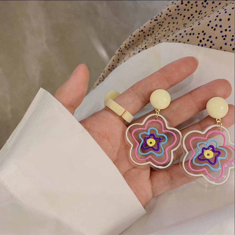 Khuyên tai thiết kế dễ thương phong cách vintage Hàn Quốc