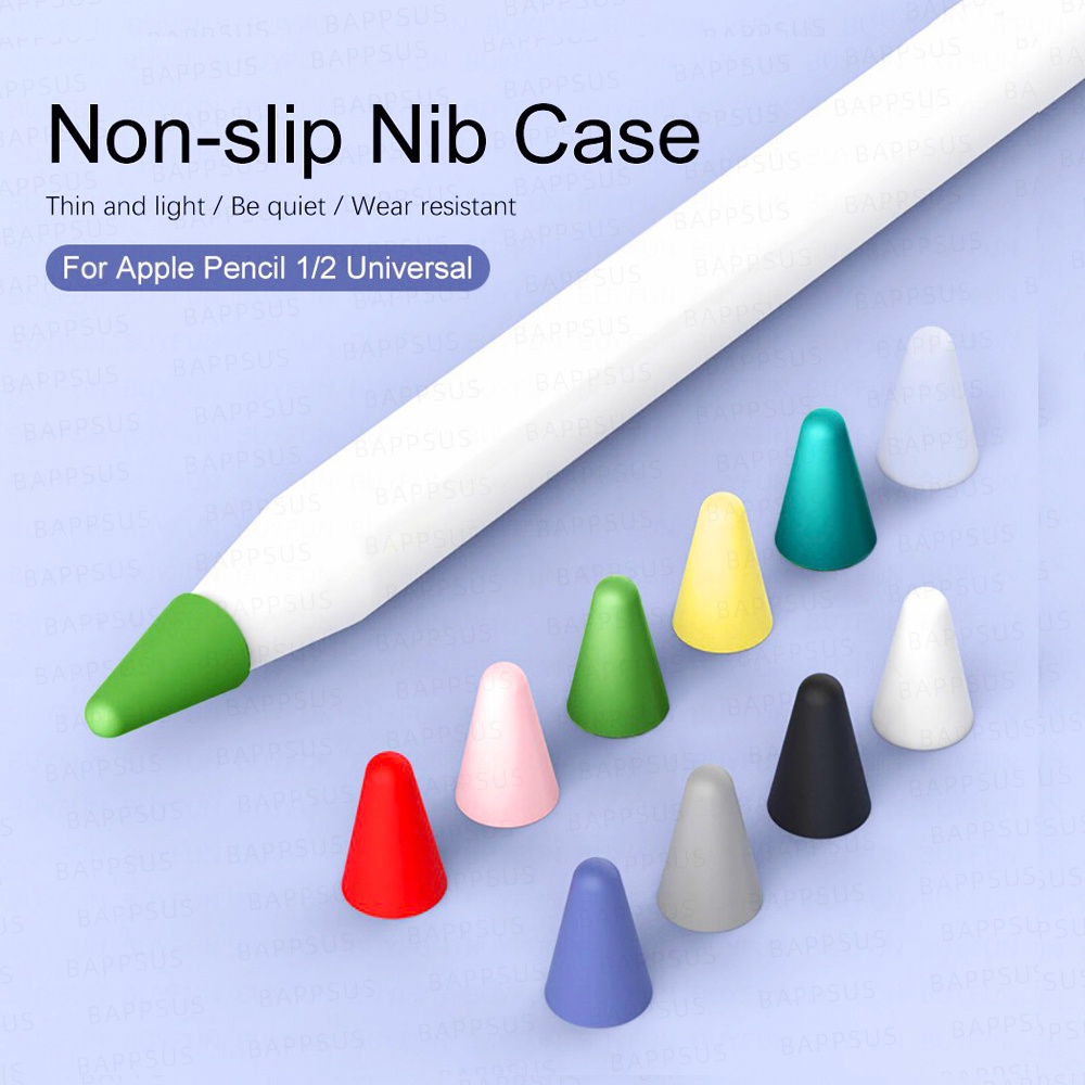 Vỏ Bọc Bảo Vệ Đầu Bút Cảm Ứng Bằng Silicone Nhiều Màu Thay Thế Cho Pencil 1 2