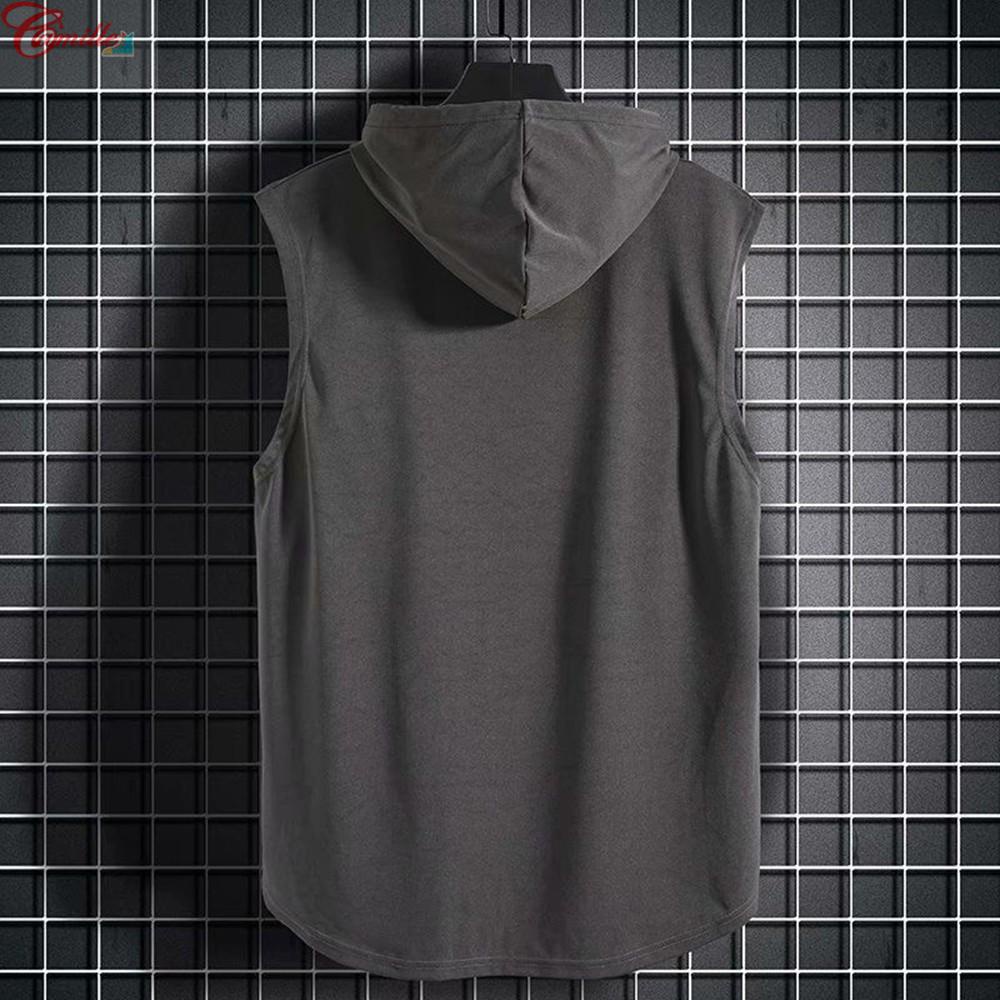 Áo hoodie sát nách vải mỏng thời trang mùa hè cho nam