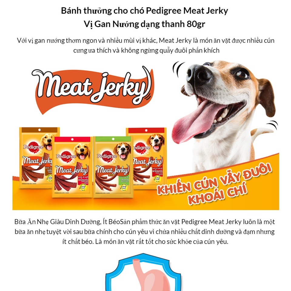 Thức Ăn Vặt Bánh Thưởng Cho Chó Pedigree Meat Jerky - Thú Cưng Của Tui