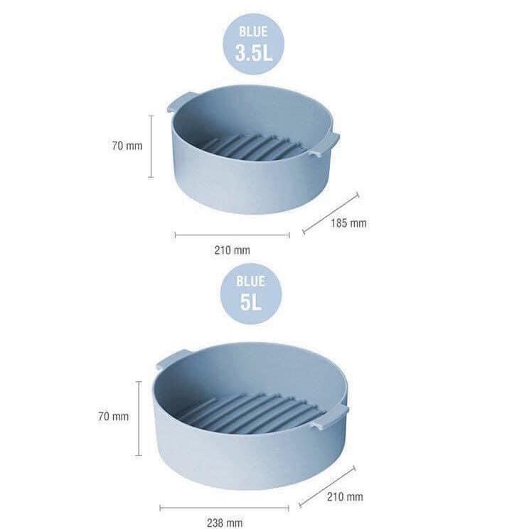 KHAY SILICONE DÀNH CHO NỒI CHIÊN KHÔNG DẦU VÀ LÒ VI SÓNG LOCKNLOCK - CKB002BLU 5L và CKB003BLU 3.5L