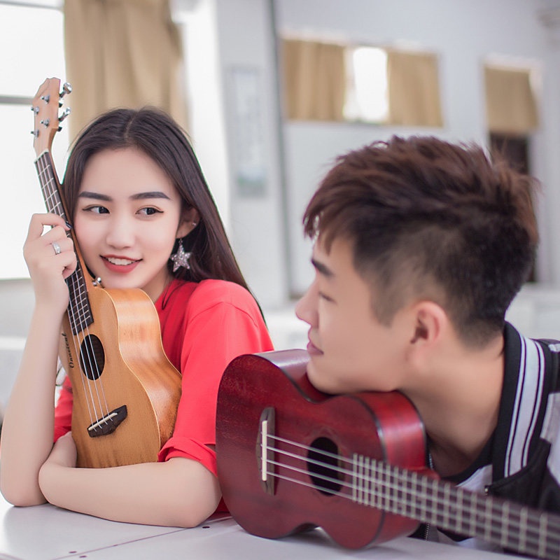 ☫✹☋Đàn ukulele mới bắt đầu học sinh trưởng thành nam và nữ 21 inch 23 inch Yurikk guitar nhỏ mục nhập nhạc cụ bằng gỗ