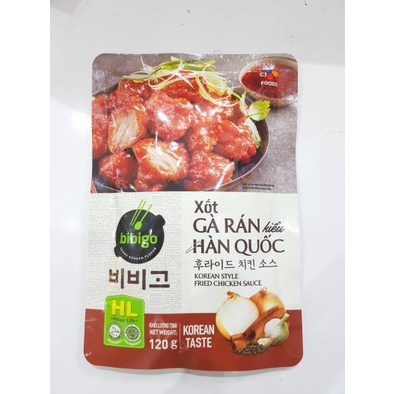 COMBO 4 GÓI XỐT GÀ RÁN HÀN QUỐC BIBIGO - gói 120gr