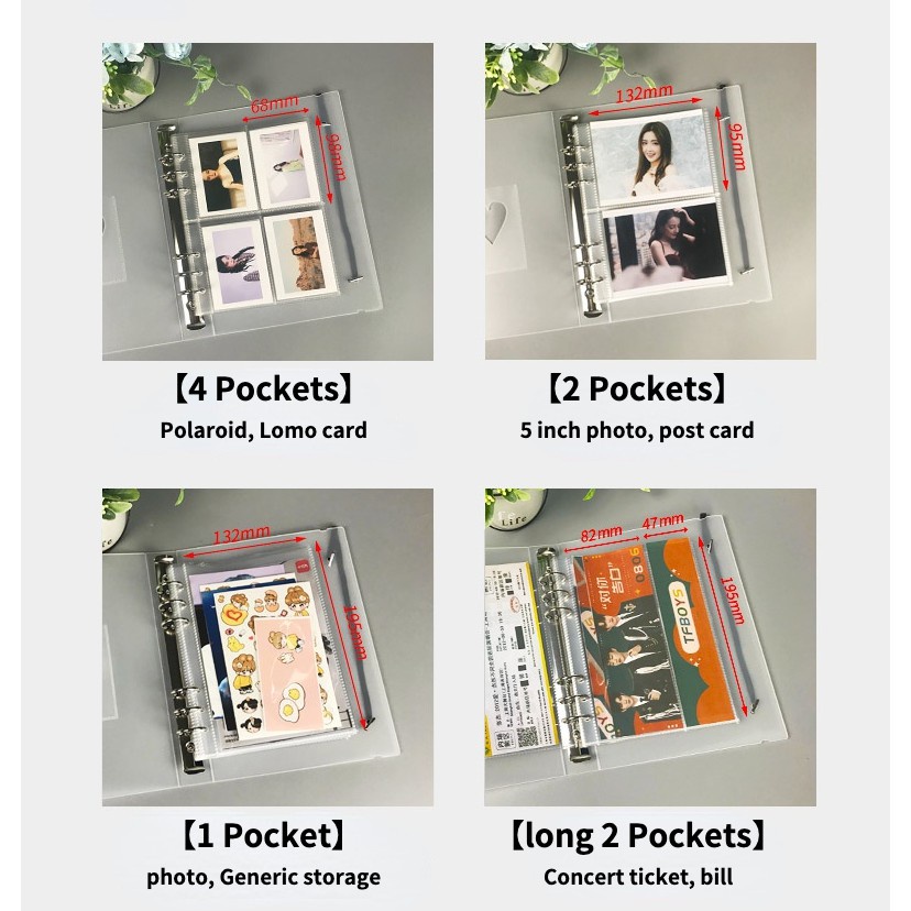 Set 10 túi đựng giấy A5 1P 2P 4P trong suốt đa năng