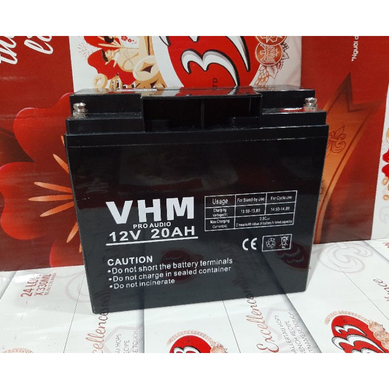 Bình Ắc Quy Khô 12V 20AH chất lượng cao chính hãng dùng cho các loại loa kéo, xe đạp điện, xe máy điện...