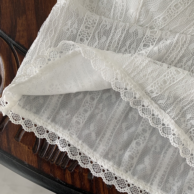 DUNEA Áo hai dây phối ren có đệm ngực gợi cảm cho nữ