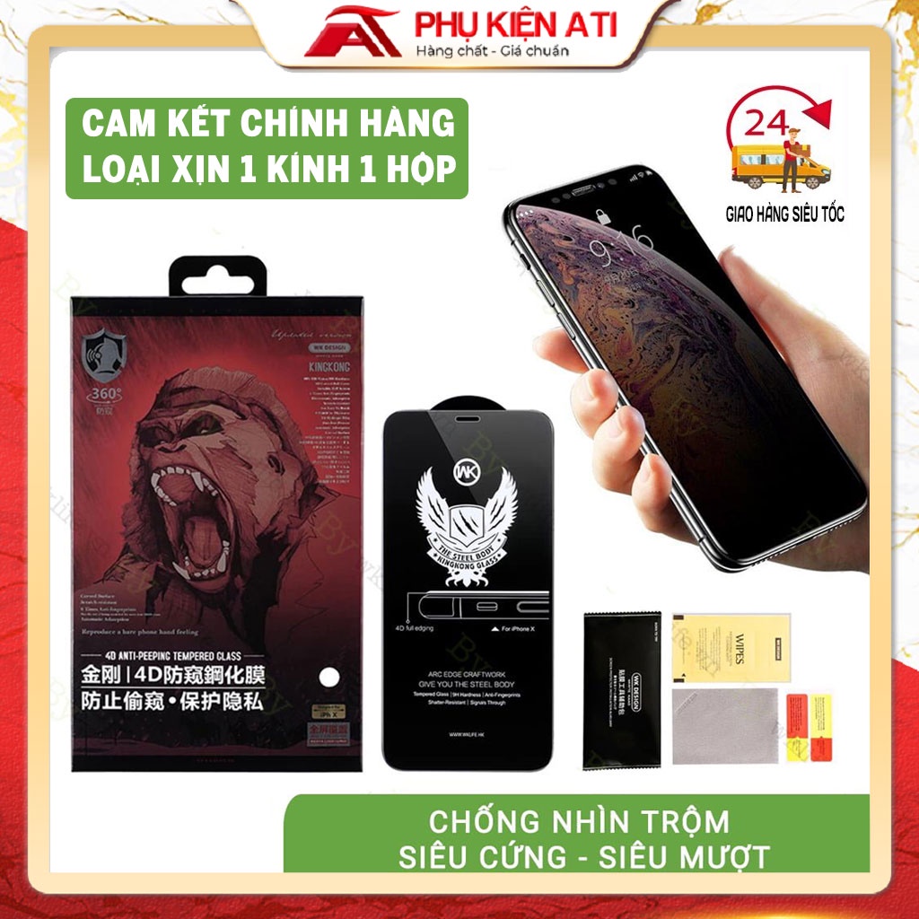 [ ĐÃ CÓ iP 13  ] KÍNH CƯỜNG LỰC CHỐNG NHÌN TRỘM IPHONE-KINGKONG -[IPHONE 7/8 - 7/8PLUS - X/Xs/Xsmax- 13/13Pro/13PromaX]