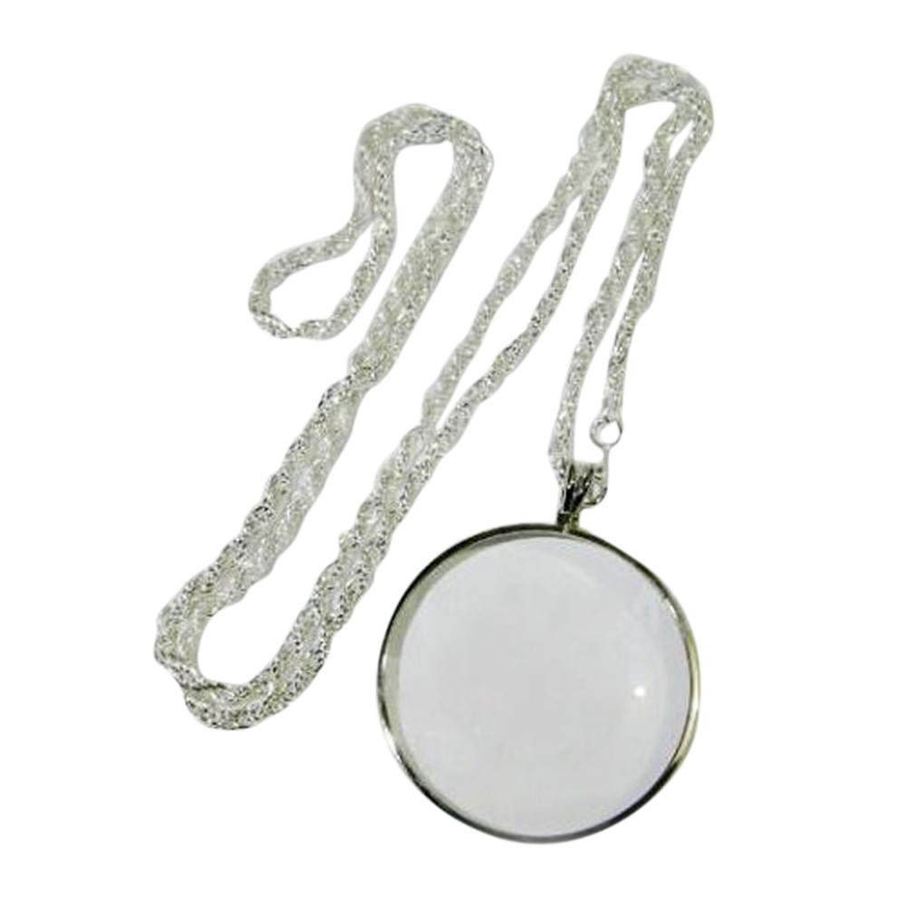 {factoryoutlet} 5PCS Magnifying Glass Decor Monocle Lens Necklace Magnifier Coin Pendant adover