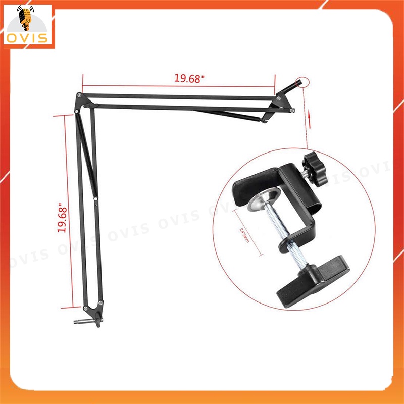 Chân Đế Micro Kẹp Bàn Cỡ Lớn, Gấp Gọn và Xoay Linh Hoạt NB39 / NB35 / NB01