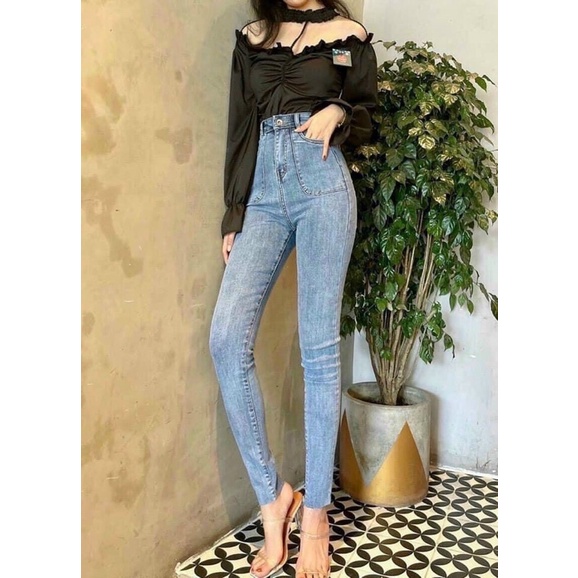 [BÁN SỈ] Quần jeans Bò Túi Vuông Co Giản