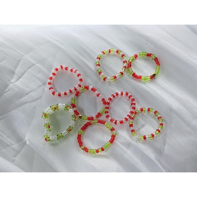 Nhẫn Noel hạt cườm