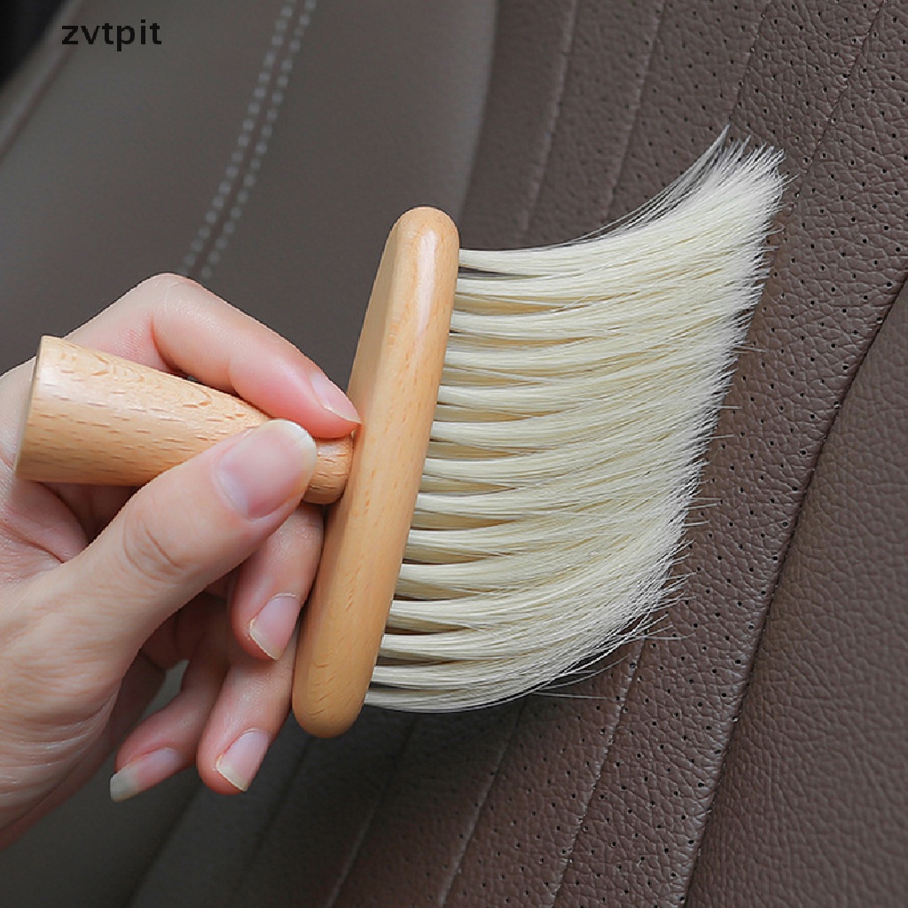 [ZVPT] Bàn Chải Vệ Sinh Khe Thông Khí Xe Hơi Bằng Gỗ Cứng Lông Mềm DSF