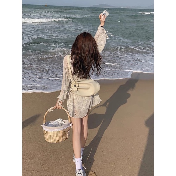 Váy hoa nhí tím kèm corset siêu xinh