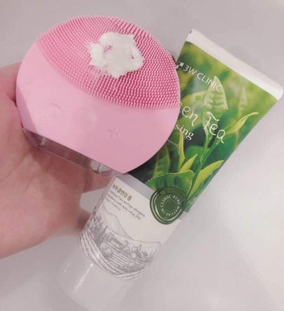 Máy rửa mặt FOREVER LUNA MINI 2 - Massage da mặt sóng siêu âm 8 cấp dộ, có thể sạc