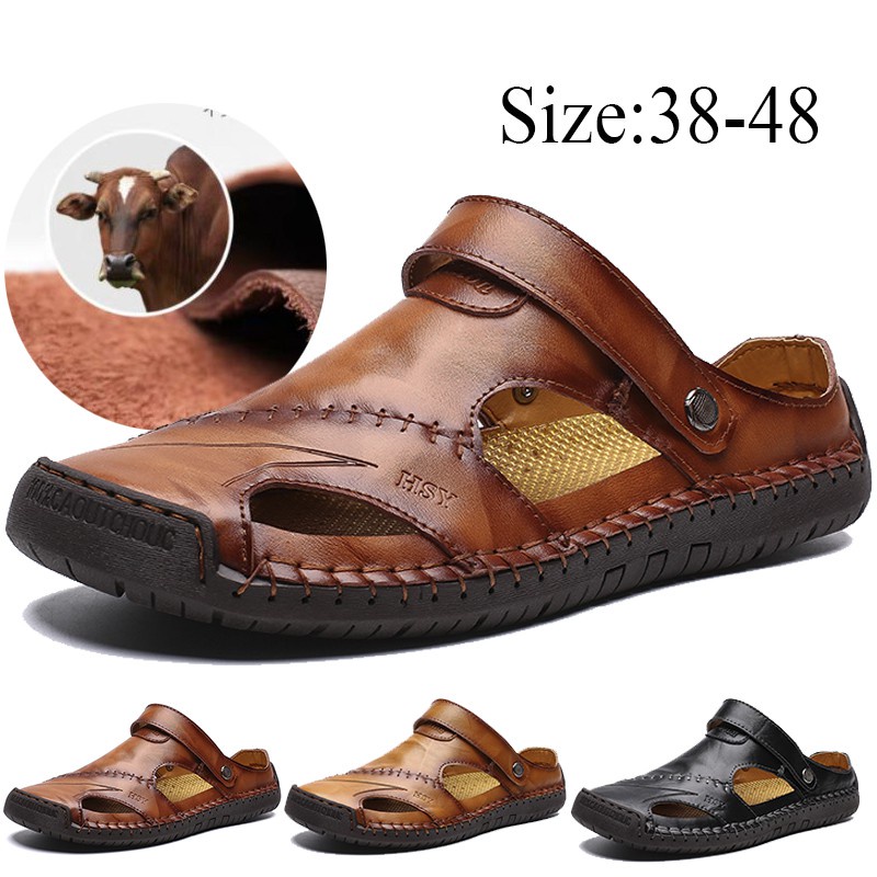 Xăng đan Da Thời Trang Mùa Hè Cho Nam size 38-48# Dép Nam