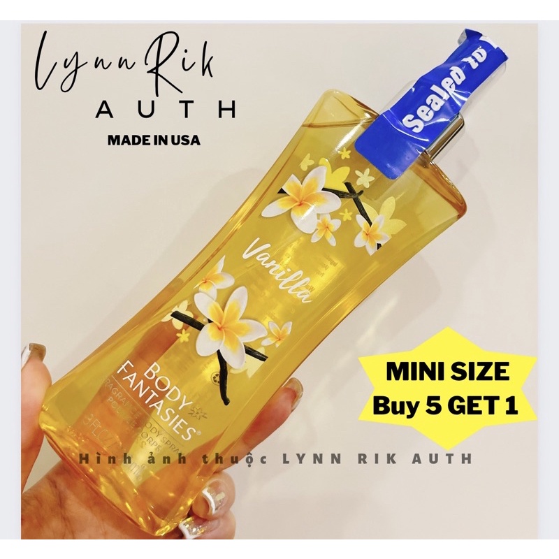 Auth_VANILLA | PINK SWEET PEA FANTASY | SWEET SUNRISE |VANILLA KISS _Xịt Thơm Body Mist Body Fantasies USA