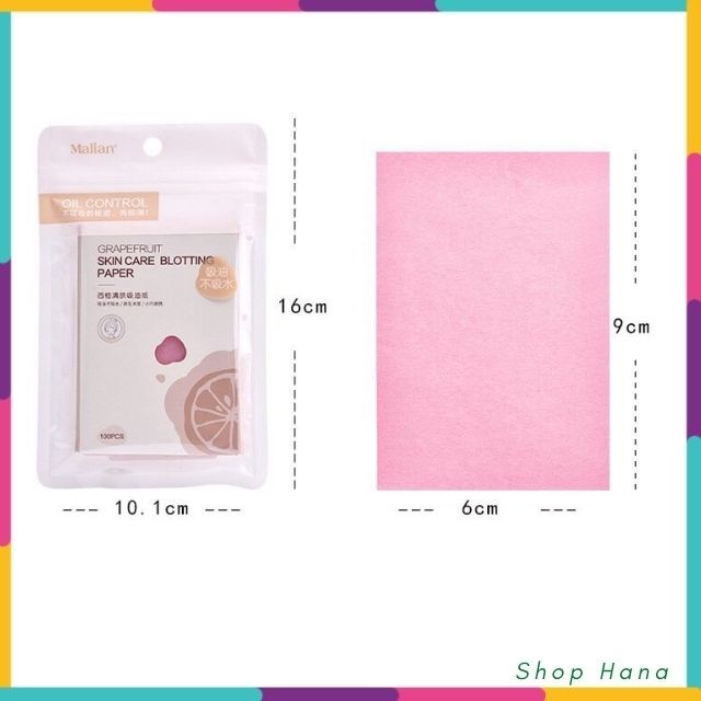 [100 Tờ] Giấy thấm dầu hàng nội địa trung làm sạch lỗ chân lông tự nhiên giúp ngăn ngừa mụn hộp 100 tờ tiện lợi  HNH026