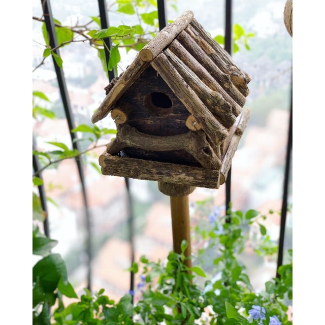 Nhà chim cắm sân vườn gỗ tự nhiên