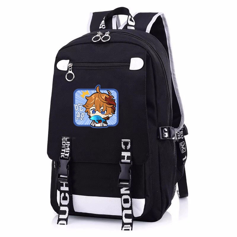 Balo nam nữ in hình GENSHIN IMPACT ver CHỮ NHẬT anime chibi Thiết kế thông minh đi học tiện lợi nhiều mẫu