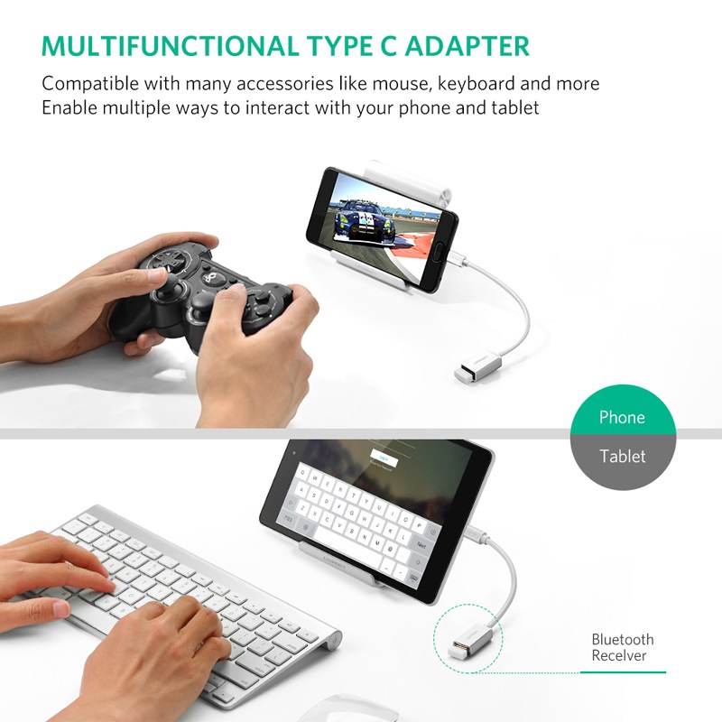 Cáp Chuyển USB Type C Sang USB 3.0 Âm Ugreen 30701 30702 - Hàng Chính Hãng