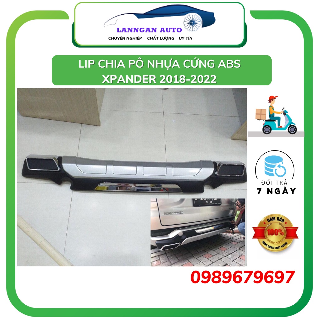 LIP CHIA PÔ Xe XPANDER, Xpander Cross 2018 - 2022,NHỰA cứng ABS MẠ CAO CẤP
