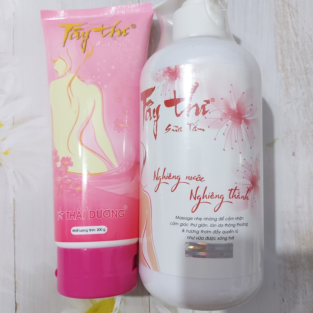 Sữa tắm Tây Thi 200ml &amp; 480ml - Sao Thái Dương ( giảm mụn trên lưng, ngực, cánh tay, rôm sảy ở trẻ em)