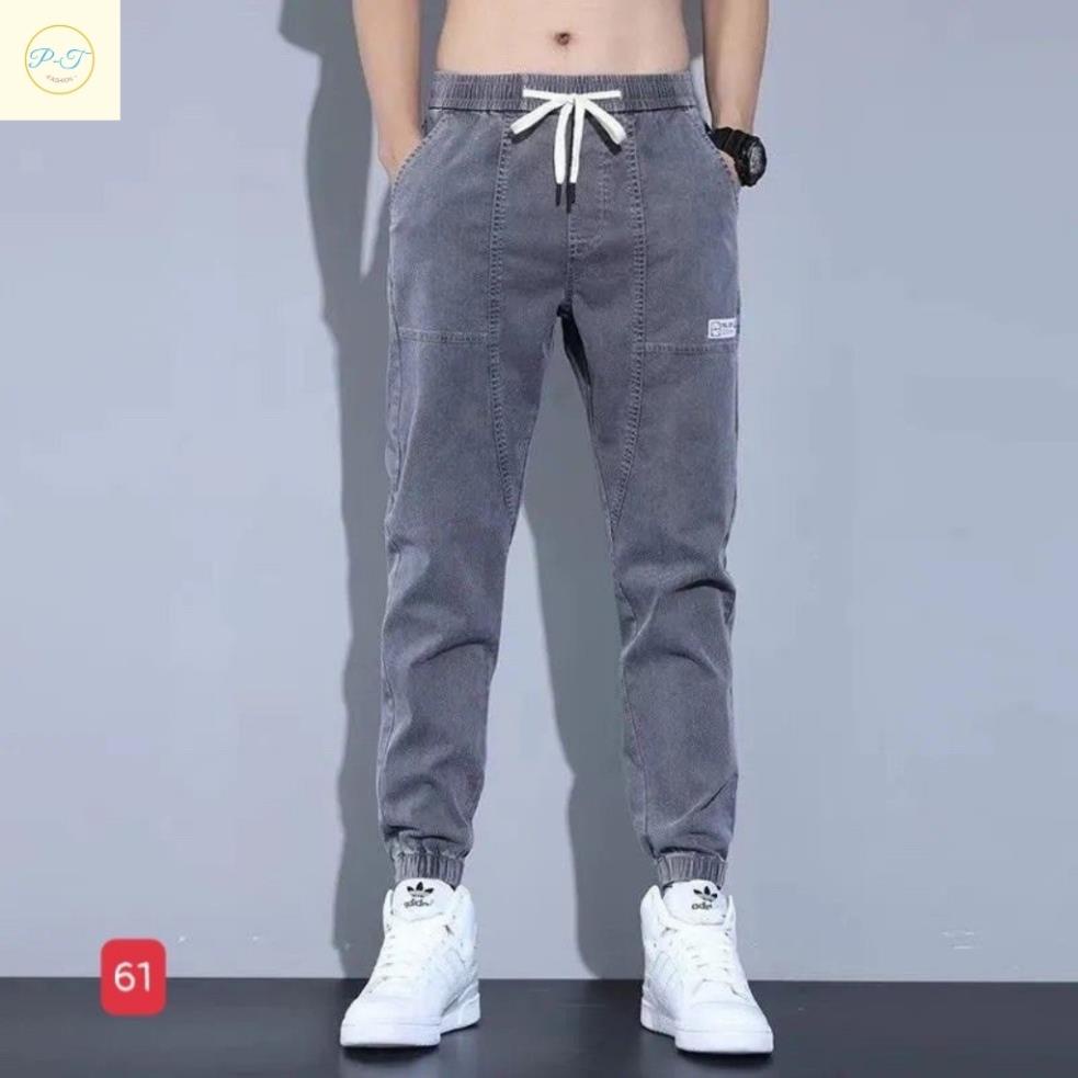 Quần jean jogger nam màu xám trơn không rách chất bò cao cấp co dãn 4 chiều quần rin nam đẹp LOZATA NL61 Đẹp