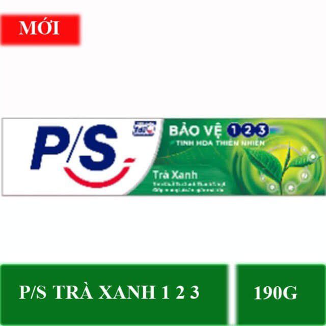 Kem đánh răng P/S bảo vệ 123 trà xanh 190g