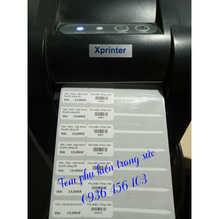 Tem nhiệt phụ kiện trang sức cho máy Xprinter 350B | BigBuy360 - bigbuy360.vn