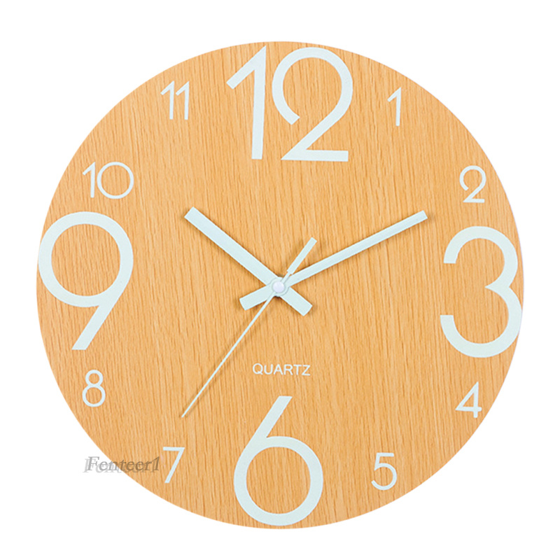 [Fenteer1] Đồng Hồ Treo Tường, Dạ Quang, Kiểu Dáng Cổ Điển