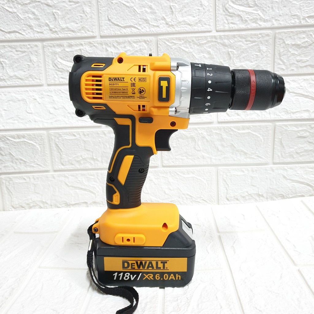 [CHÍNH HÃNG] Máy khoan Dewalt 118V Tặng kèm 2 PIN VÀ BỘ PHỤ KIỆN CAO CẤP