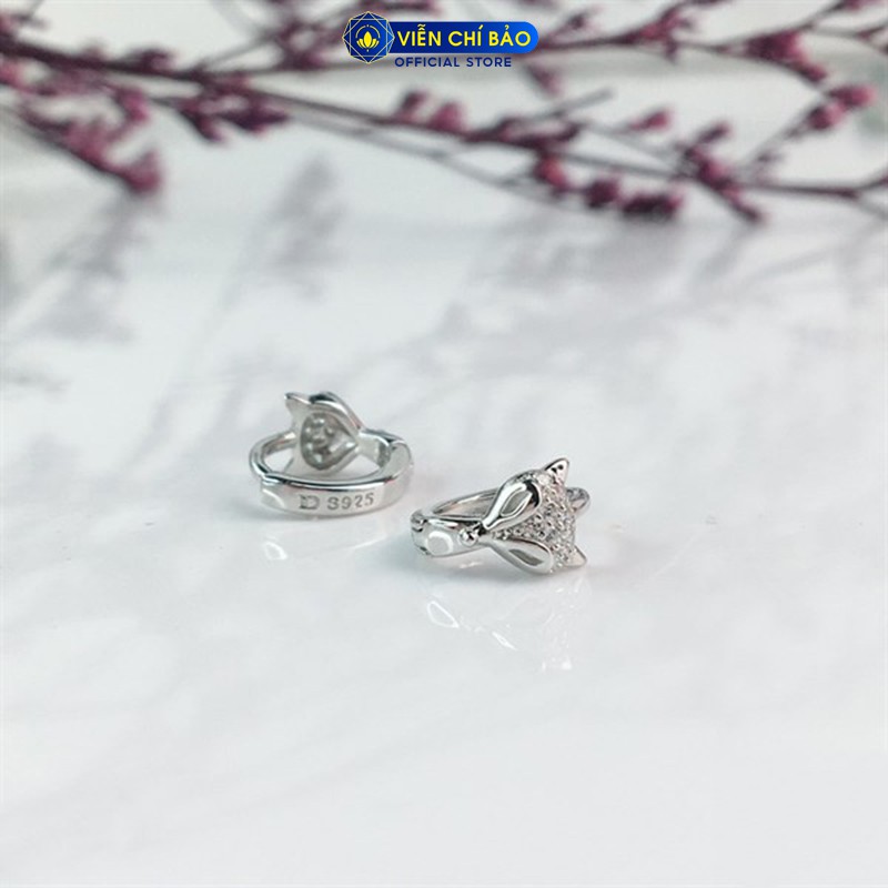 Bông tai bạc nữ Cửu Vỹ Thiên Hồ chất liệu bạc 925 thời trang phụ kiện trang sức nữ Viễn Chí Bảo B400715