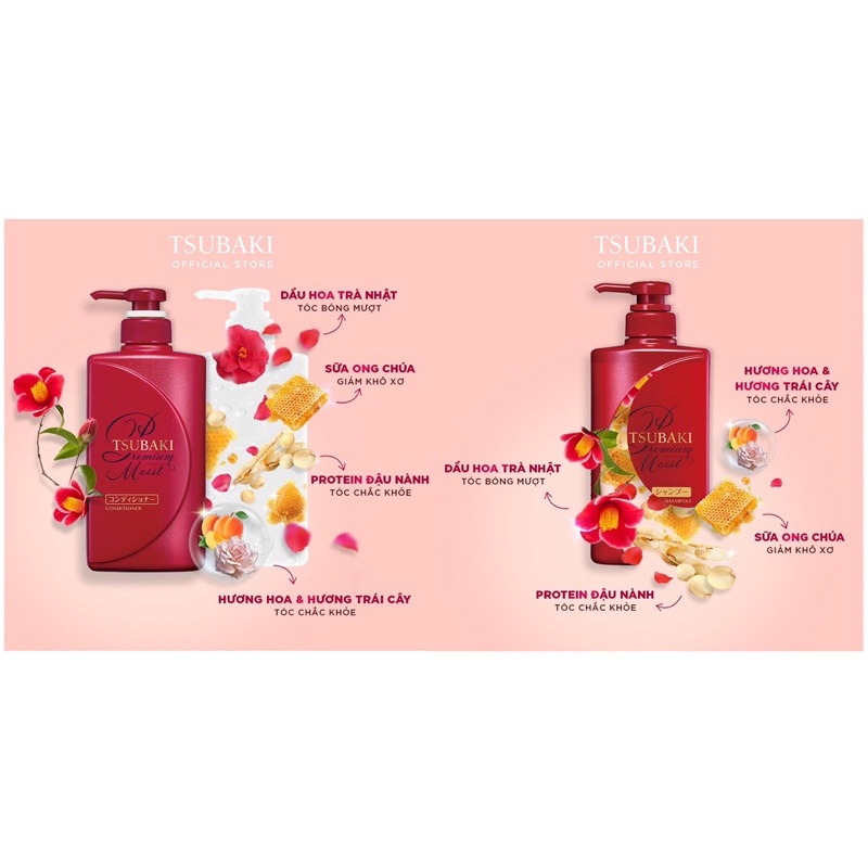 COMBO Gội Xả Dưỡng Tóc Óng Mượt TSUBAKI PREMIUM - SAKUKO