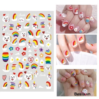 🍓Miếng Dán Trang Trí Móng Tay 3d Siêu Mỏng Hình Hoa