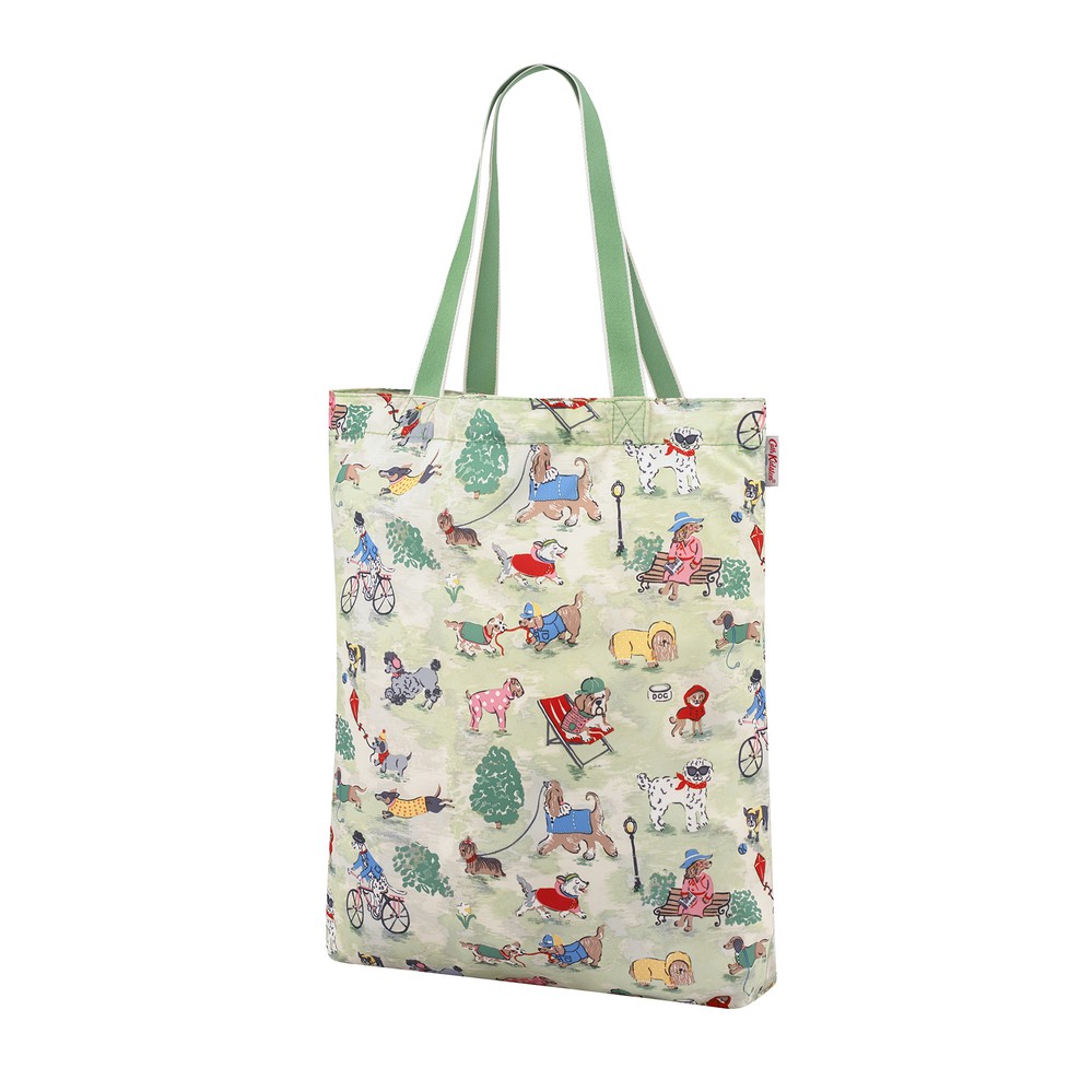 Cath Kidston - Túi Small Foldaway Tote Park Dogs - 984546 - Green