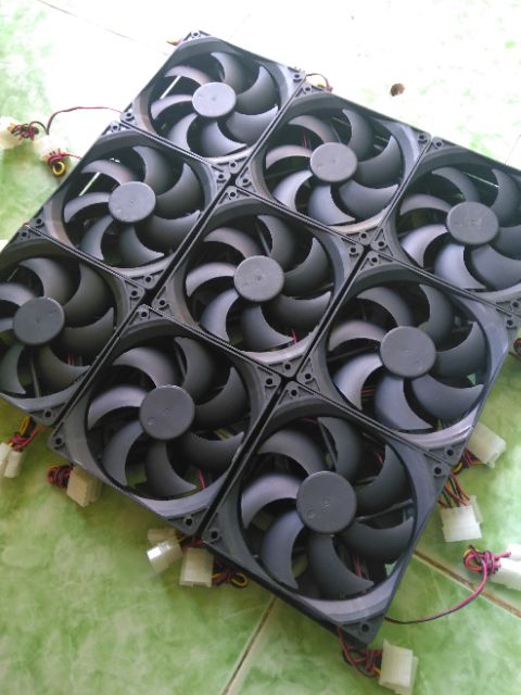 Quạt vuông 12cm - chuyên làm máy ấp trứng loại lớn