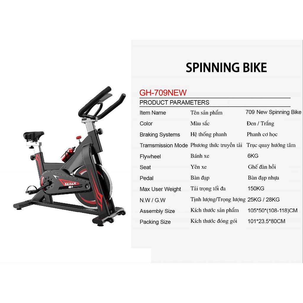 XE ĐẠP TẬP GYM TỔNG HỢP TẠI NHÀ GH - 707 - Hàng loại 1 - Bảo hành 12 tháng