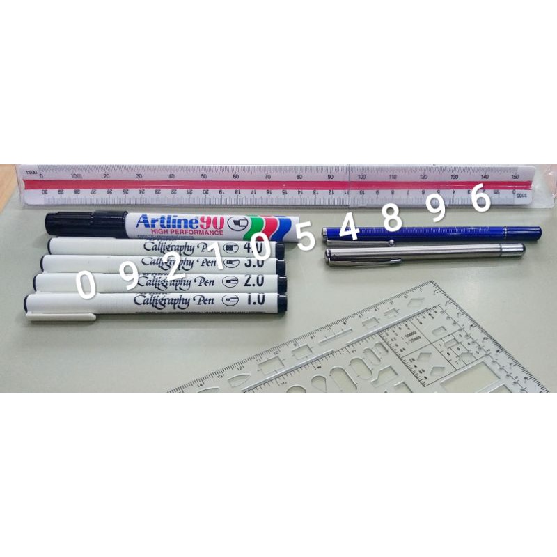 Bút vẽ tham mưu, kỹ thuật thư pháp Artline