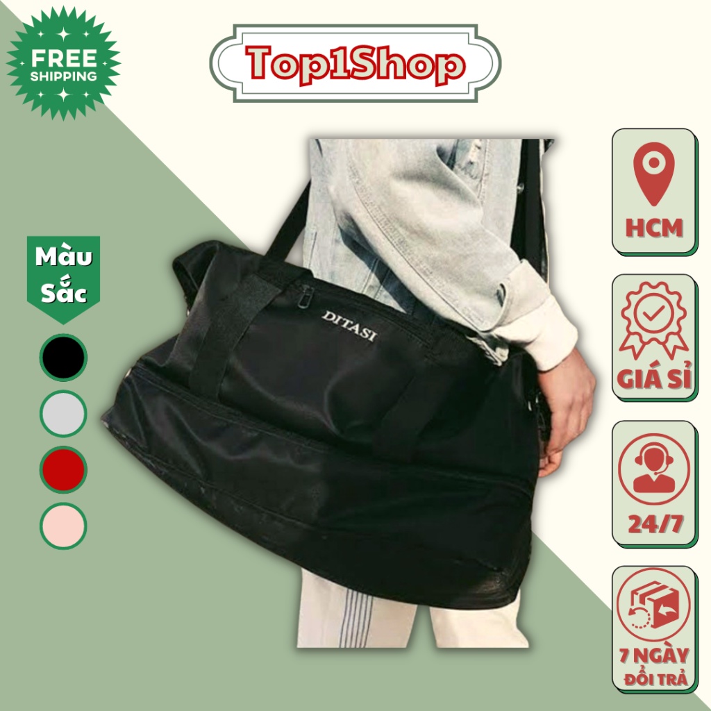 Túi du lịch chất liệu vải Kaki cao cấp,Size lớn 60 x 37cm thiết kế dây kéo đáy tăng chiều cao túi tiện lợi