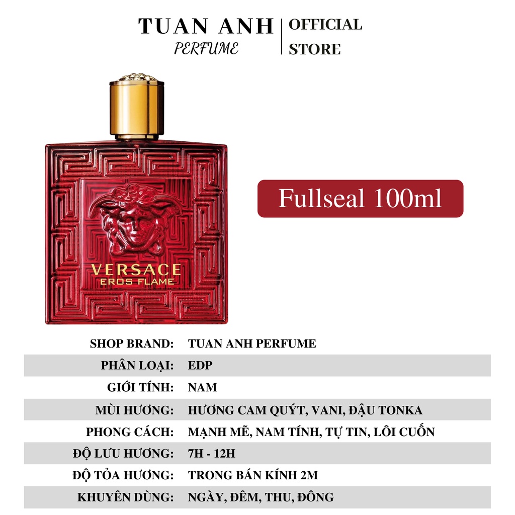 Nước hoa nam thơm lâu chính hãng Versace Eros và Eros Flame cao cấp TUAN ANH PERFUME