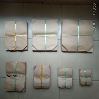 100 túi giấy xi măng kraft 18x28 cm | túi vẩn chuyển giá rẻ | túi xi măng giá rẻ | túi gói hàng giá rẻ