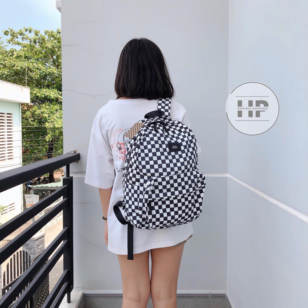 [ẢNH THẬT] Balo Vans Old Skool Checkerboard Backpack Full