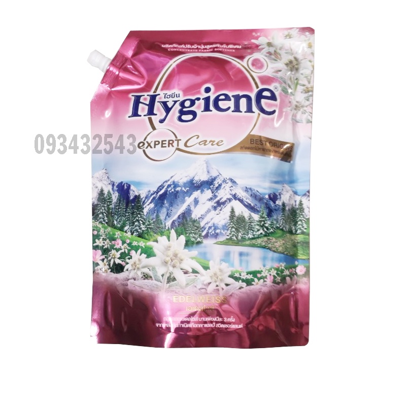 Nước xả vải Hygiene đậm đặc 1.3 lít lưu hương bền lâu - 100% hàng nội địa Thái Lan