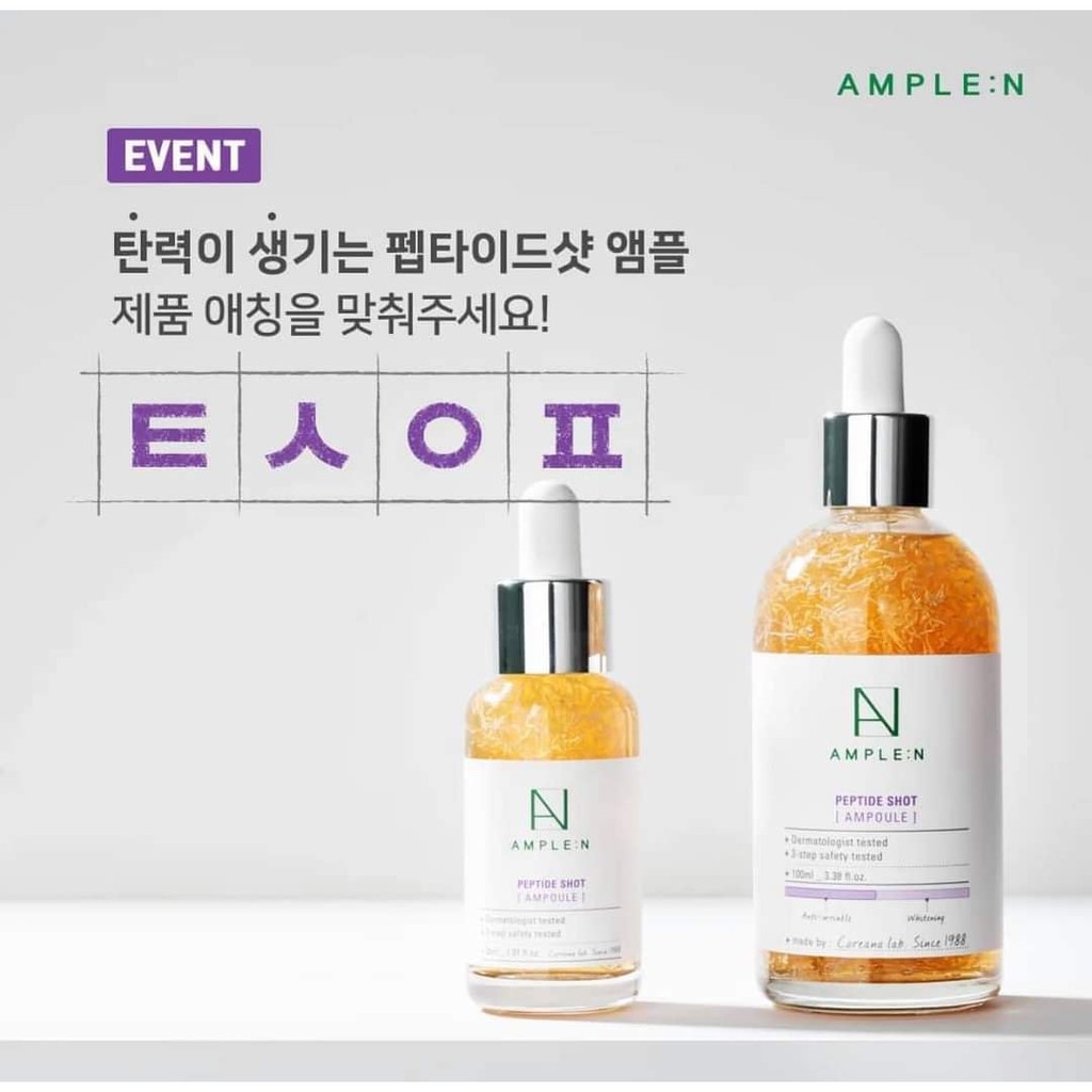 TINH CHẤT💜FREE SHIP💜TINH CHẤT DƯỠNG DA AMPLEN PEPTIDE SHOT AMPOULE BẢN 2X 100ml