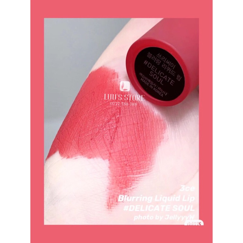 Son 3CE Blurring #Delicate Soul - Hồng San Hô