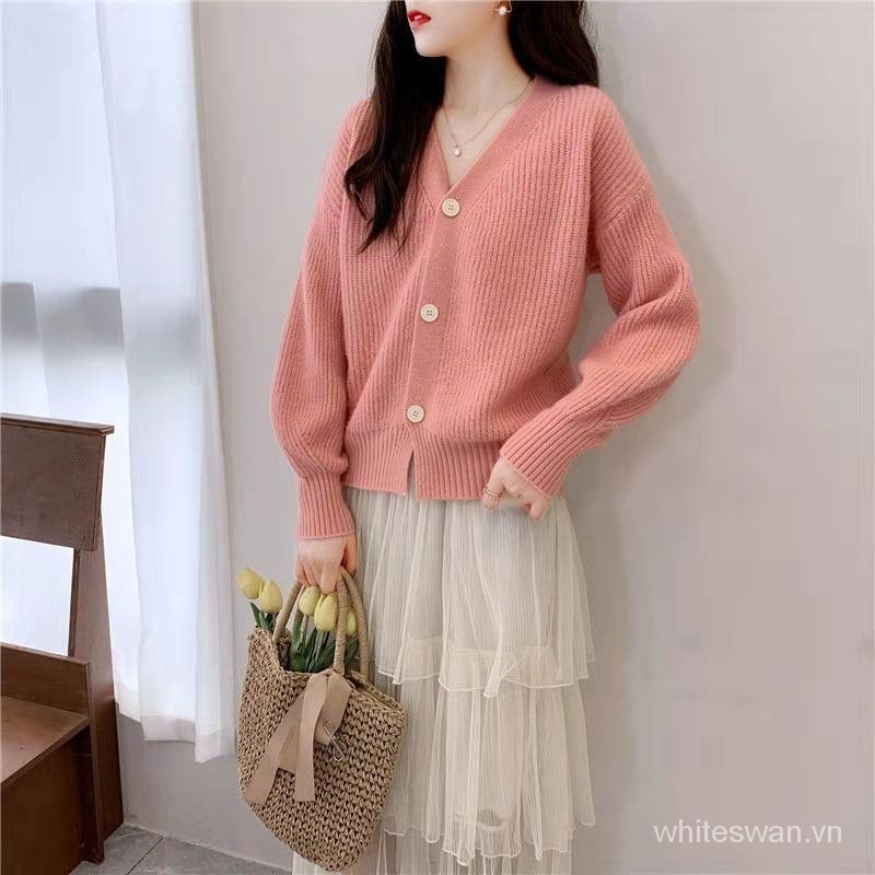 Áo Khoác Cardigan Ngắn Dáng Rộng Thời Trang Mùa Thu 2021s Cho Nữ | BigBuy360 - bigbuy360.vn