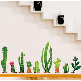 Giấy Dán Tường Trang Trí - Decal Dán Tường Cây Xương Rồng - Art và Đời Sống