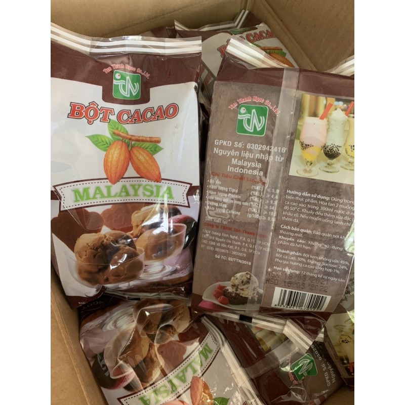 Gói  500g bột Cacao Malaysia vị đắng cacao ngon