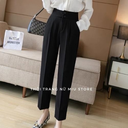 Quần Baggy Cạp Cao Hai Cúc Siêu Tôn Dáng m830 | BigBuy360 - bigbuy360.vn